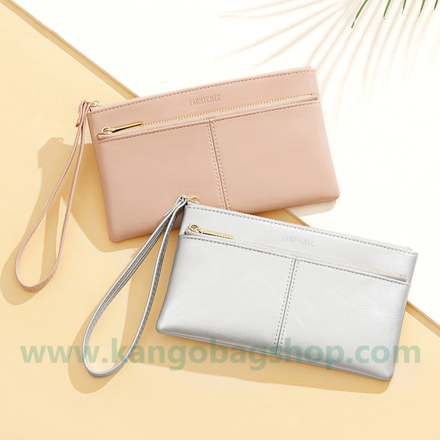 Autumn and winter new long zipper purse simple atmosphere can be put mobile phone soft hand