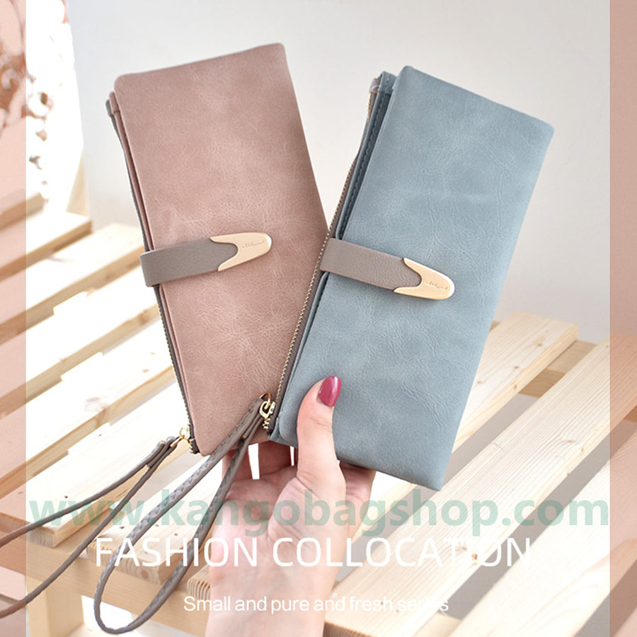 Purse long style new fashion student Korean version of cute fashion personality simple zipper wallet