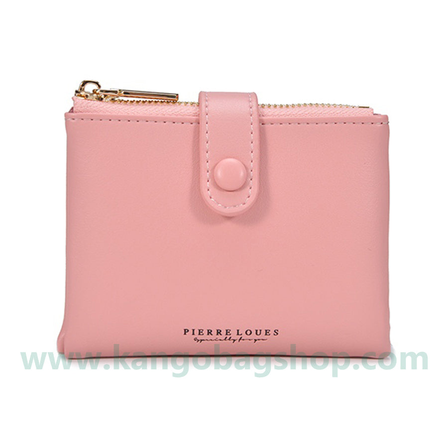 New double zipper purse female multi-card large capacity small purse soft leather simple and easy small purse female