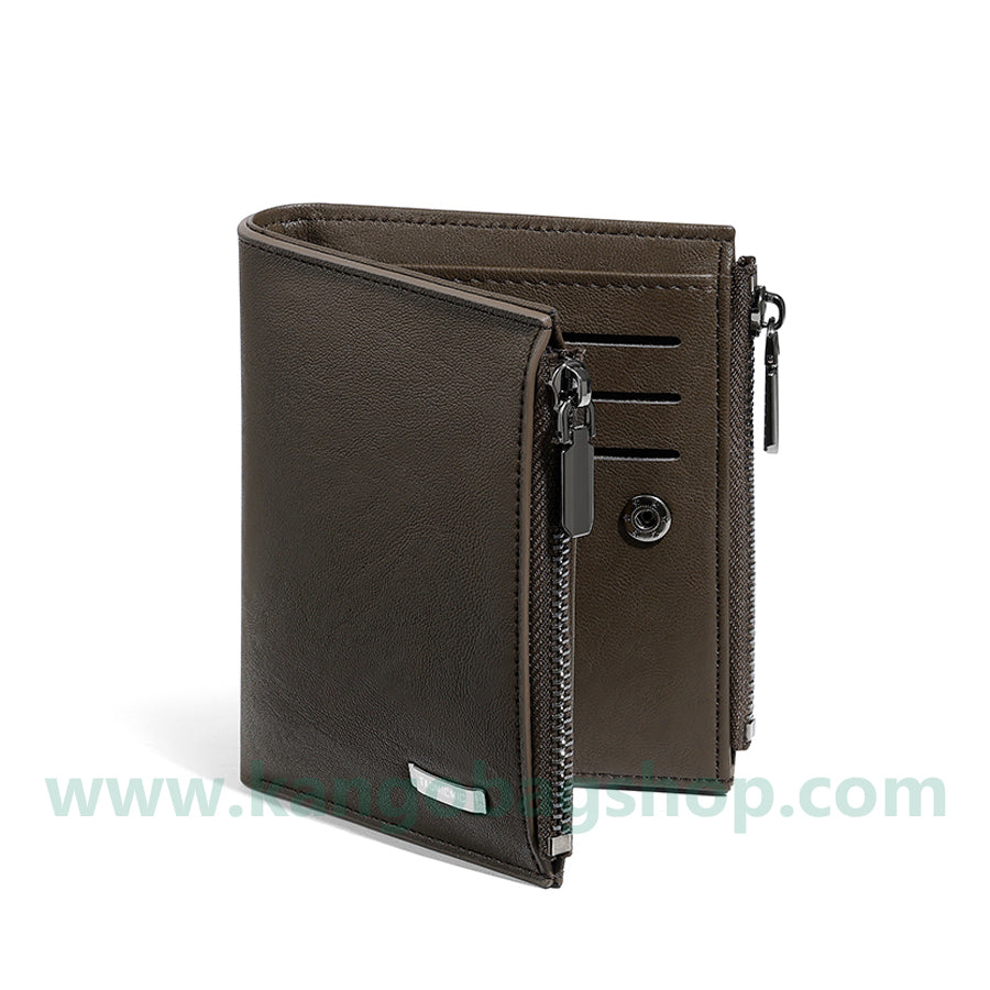 New soft leather simple men's wallet large capacity business wallet men's double zipper walle