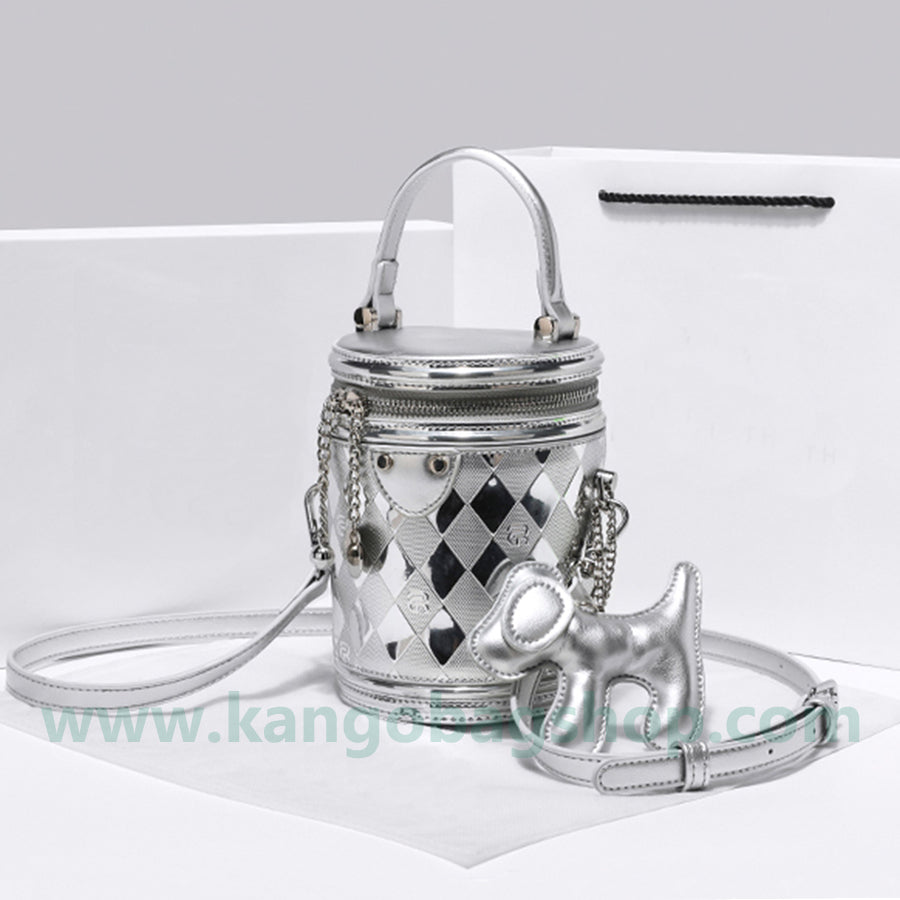 Summer new silver get rich bucket bag senior feeling light luxury handbag shoulder bag