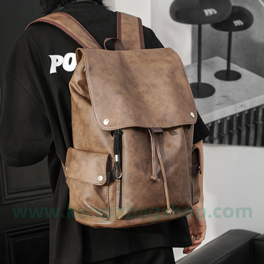 Trend backpack men's leisure waterproof travel bag computer backpack senior high school junior high school college students' schoolbag men's bag