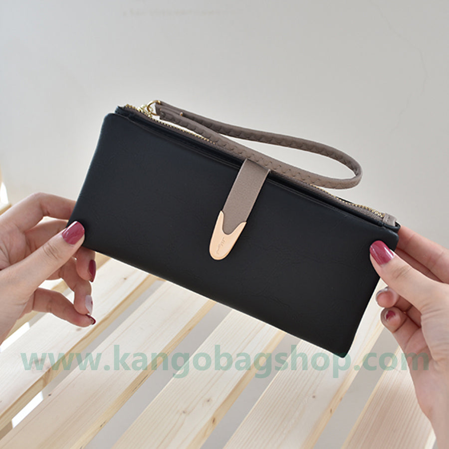 Purse long style new fashion student Korean version of cute fashion personality simple zipper wallet