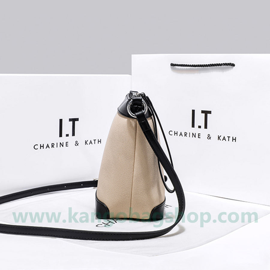 Korean department of high-end sense of multi-tie small bucket bag women's new fashionable one-shoulder messenger bag color bump mobile phone bag