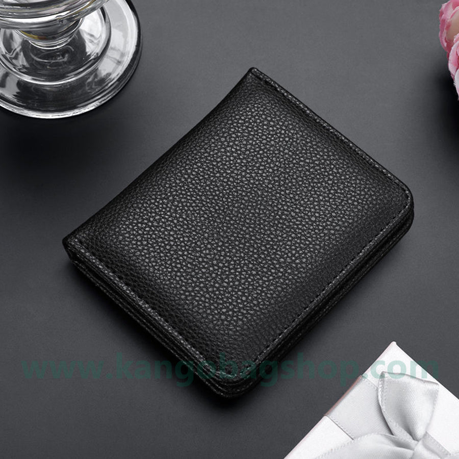 Simple wallet man ultra-thin short wallet card bag one soft wallet thin multi-card position wallet students