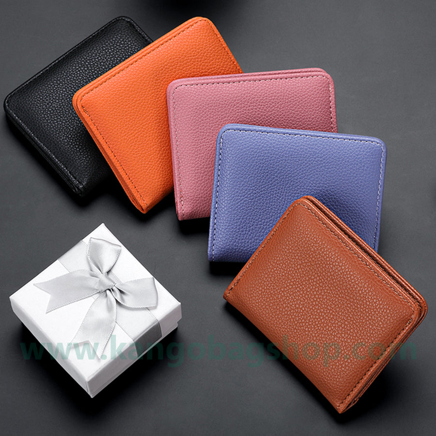 Simple wallet man ultra-thin short wallet card bag one soft wallet thin multi-card position wallet students