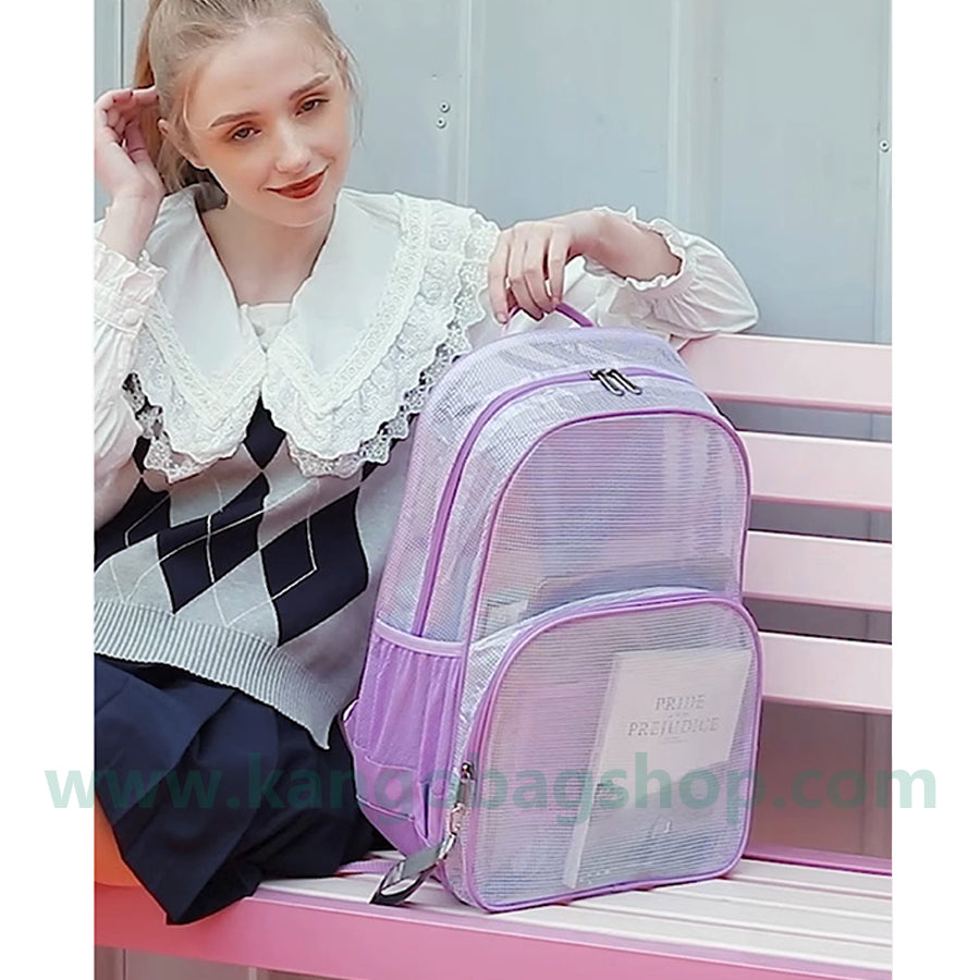 Large-capacity PVC transparent for male and female junior backpack for college backpack floating board bag