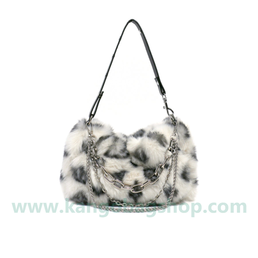 Autumn and winter new hairy high-grade underarm bag fashion with plush one-shoulder slant cross woman bag