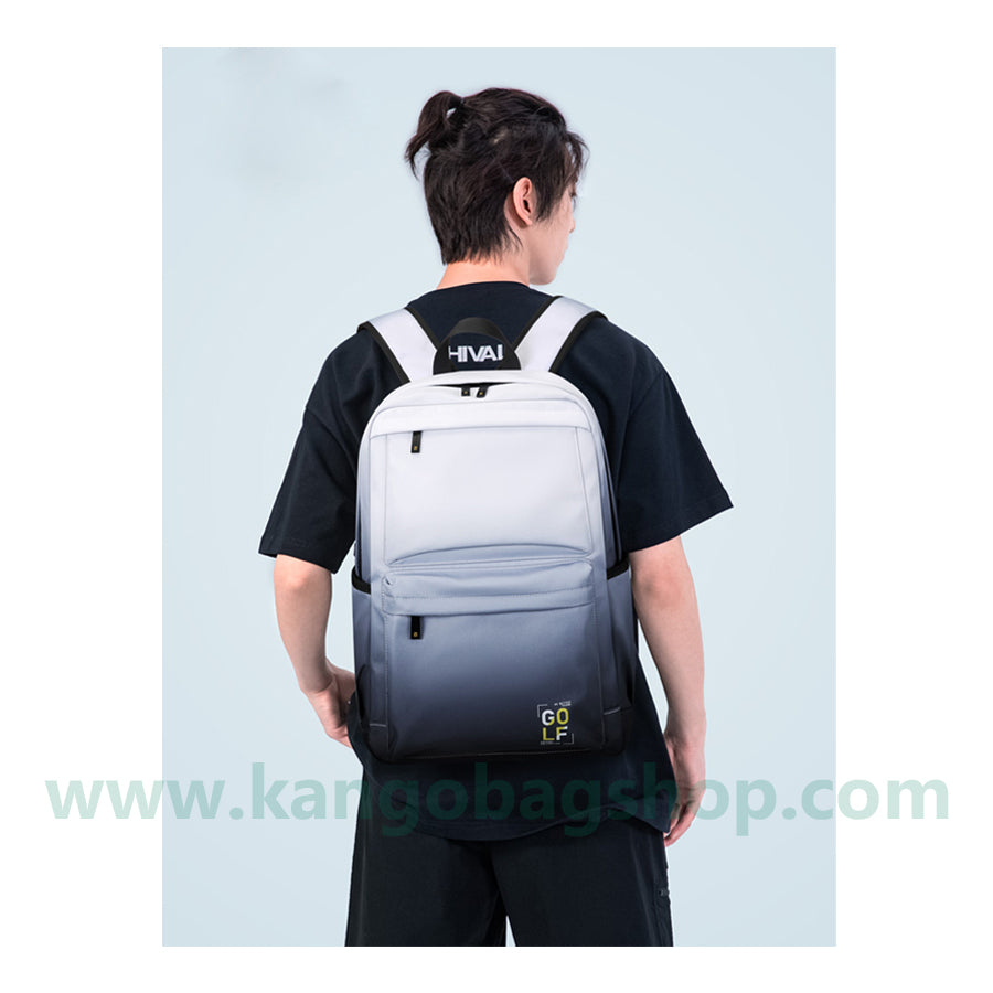 The new backpack male backpack computer bag high school students backpack large volume gradient bag