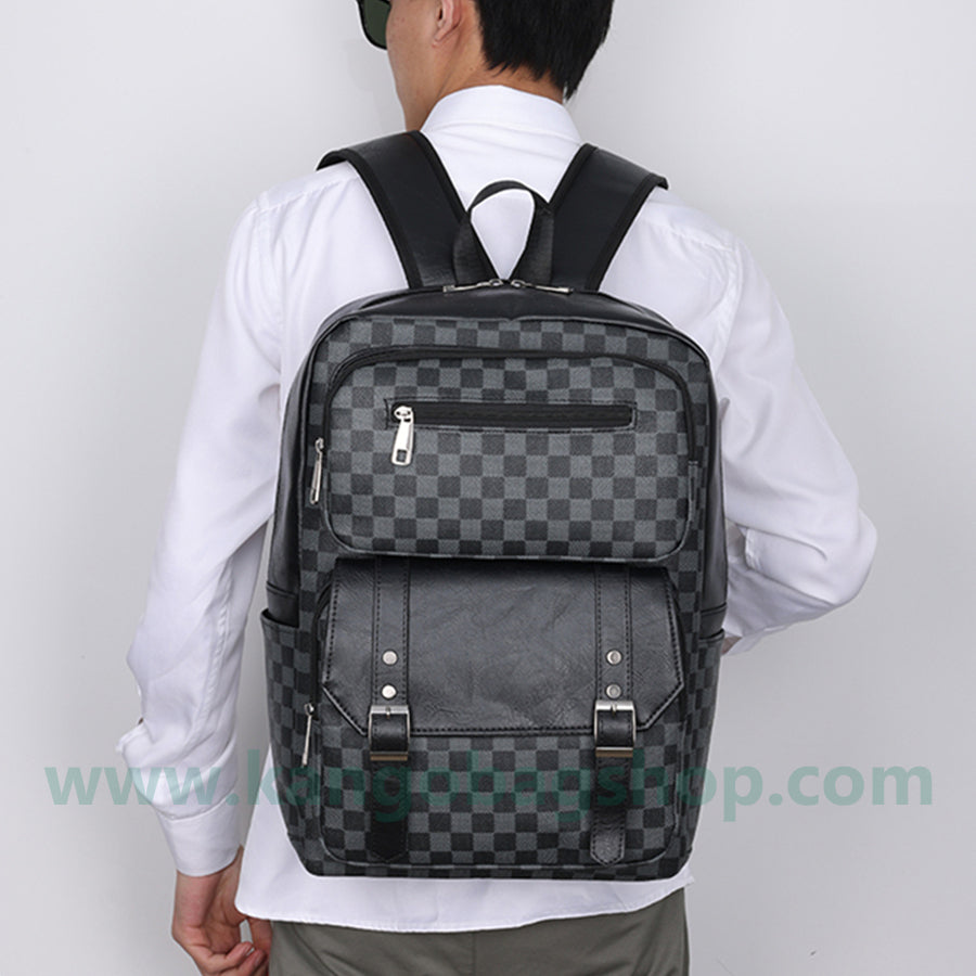 Male big capacity simple male travel computer backpack fashion high school student schoolbag