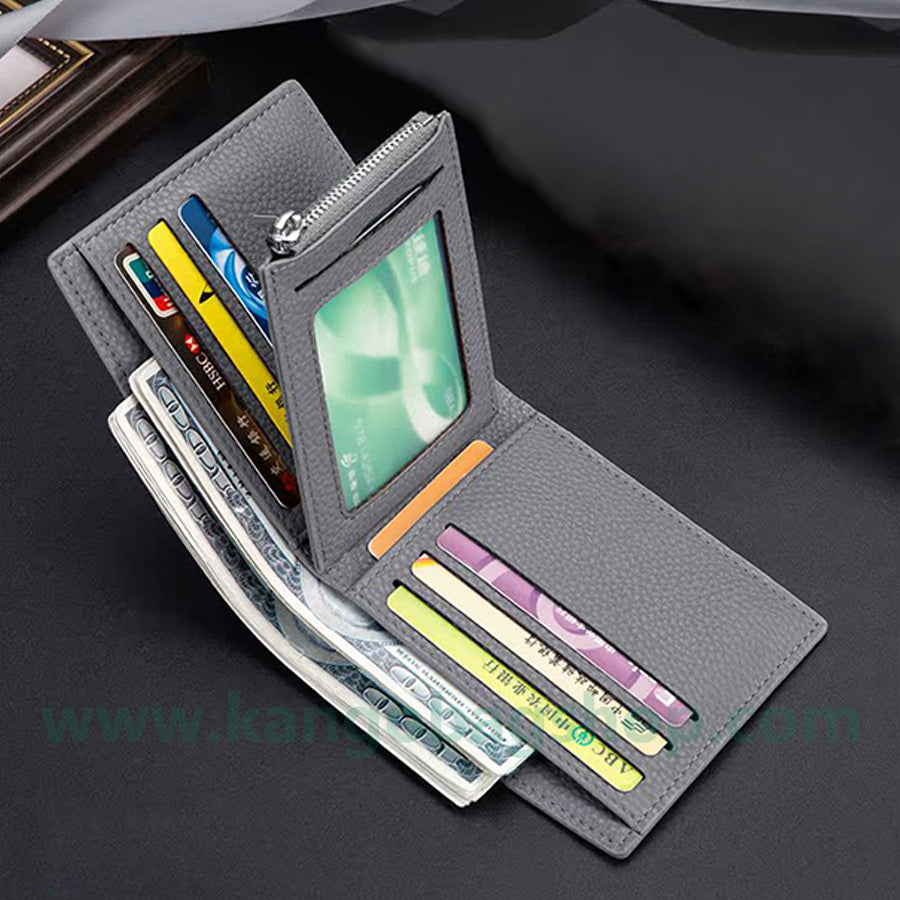 Men's new multi-card zipper wallet fashion new men's wallet