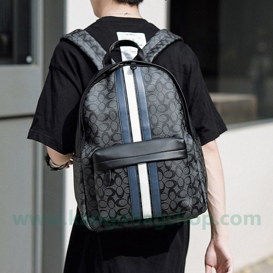 Backpack men's bag new trend backpack business casual leather computer bag Europe and the United States fashion schoolbag