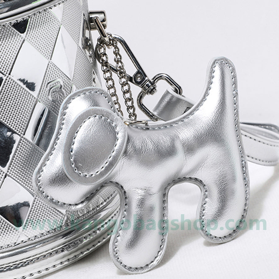 Summer new silver get rich bucket bag senior feeling light luxury handbag shoulder bag