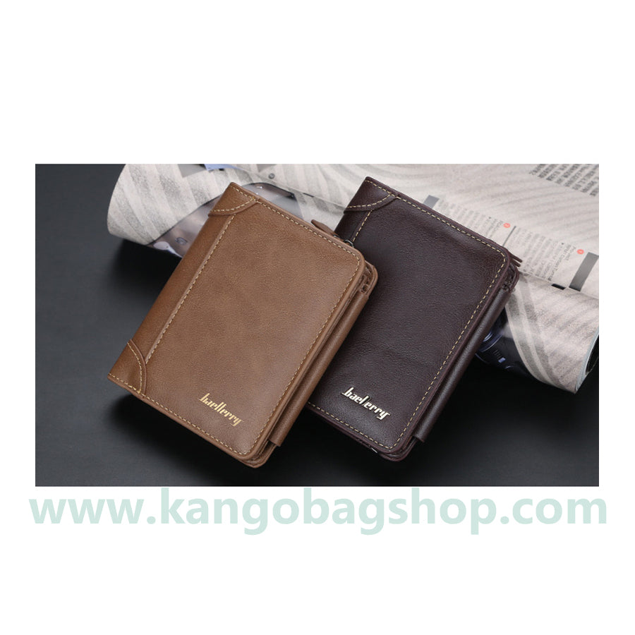 New style wallet men retro PU vertical style business wallet men change driver's license leather jacket soft wallet