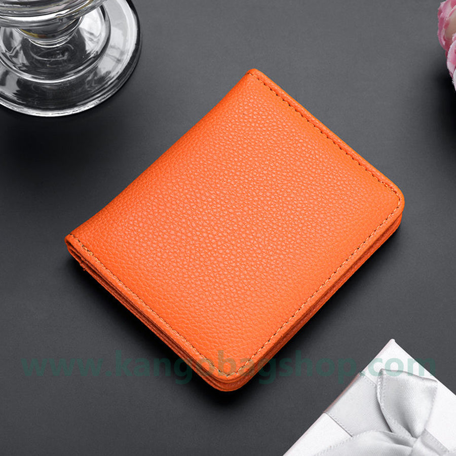 Simple wallet man ultra-thin short wallet card bag one soft wallet thin multi-card position wallet students