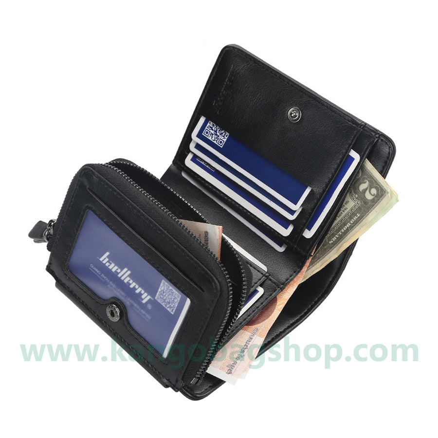 New style wallet men retro PU vertical style business wallet men change driver's license leather jacket soft wallet