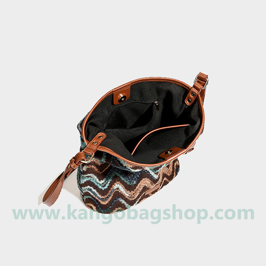 Bucket bag new high-end sense of geometric design shoulder straddle bag woman