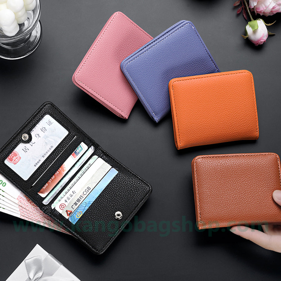 Simple wallet man ultra-thin short wallet card bag one soft wallet thin multi-card position wallet students