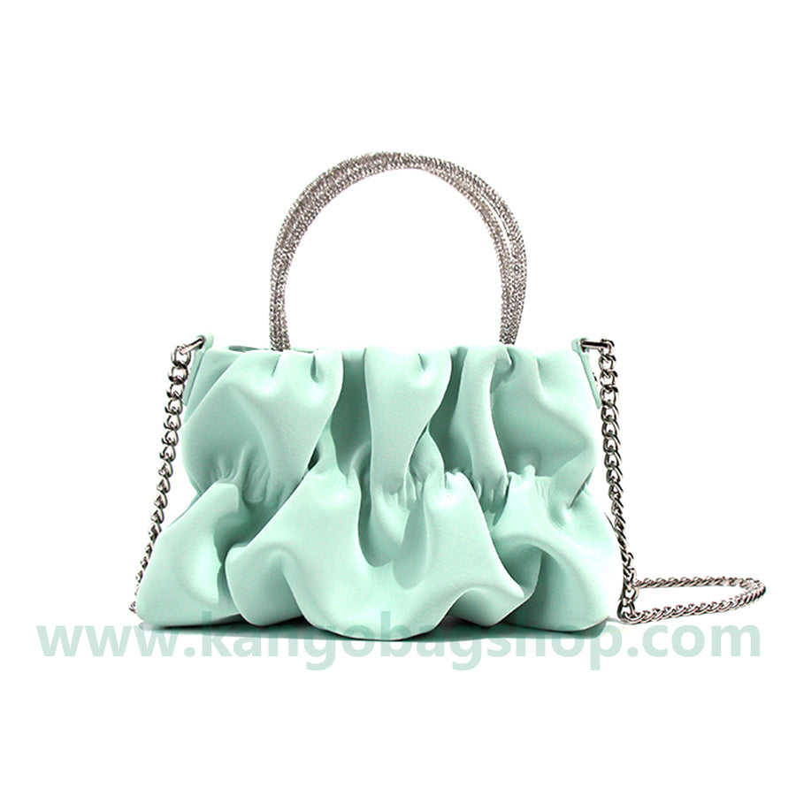 Rhinestone shoulder bag ladies new summer celebrity party fold cloud chain diagonal straddle bag