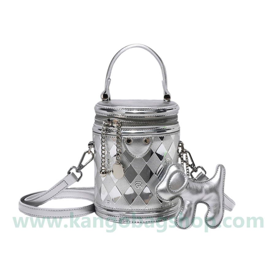 Summer new silver get rich bucket bag senior feeling light luxury handbag shoulder bag