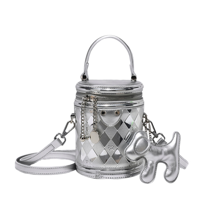 Summer new silver get rich bucket bag senior feeling light luxury handbag shoulder bag