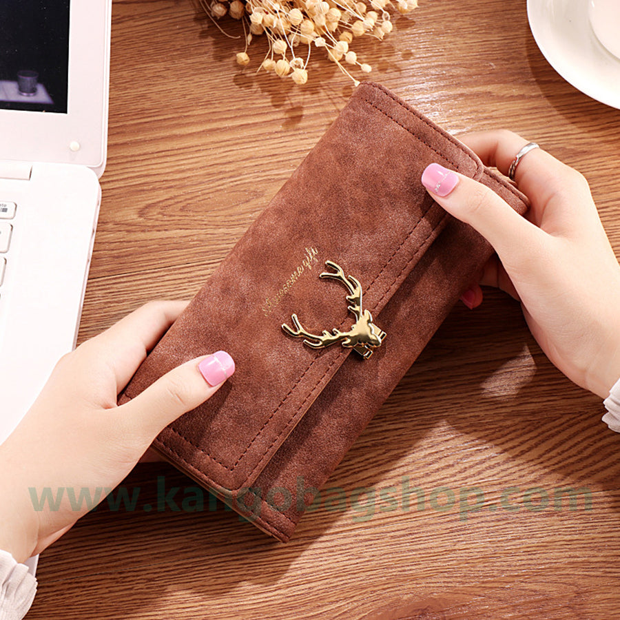 Ladies long purse frosted fashion cool wallet students casual simple atmosphere handbag