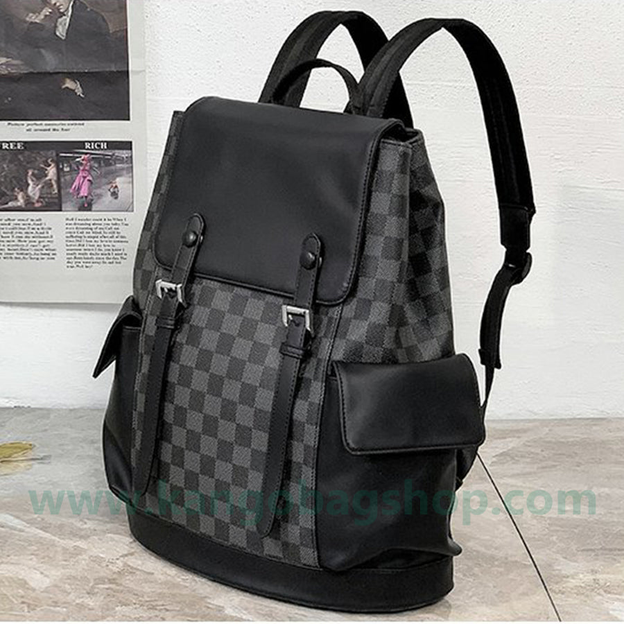 Korean version of the backpack high-capacity male and female plaid backpack backpack schoolbag computer bag