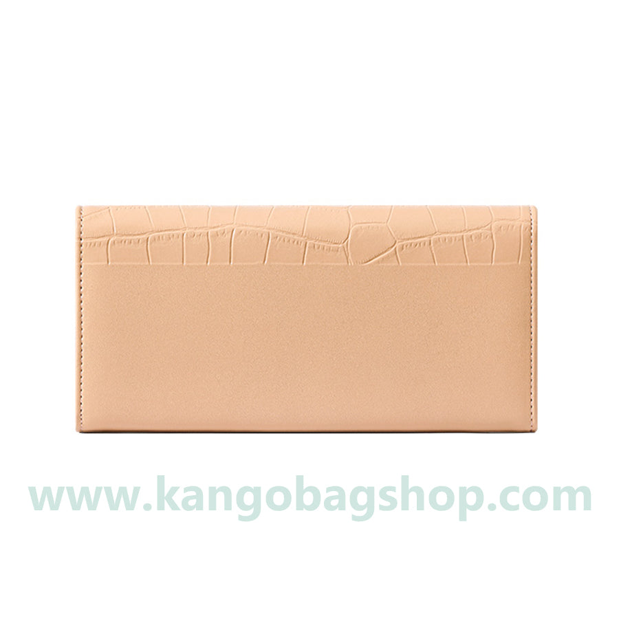 New fashion high-end hand bag rock grain large capacity long folding wallet multi-card slot wallet leather bag