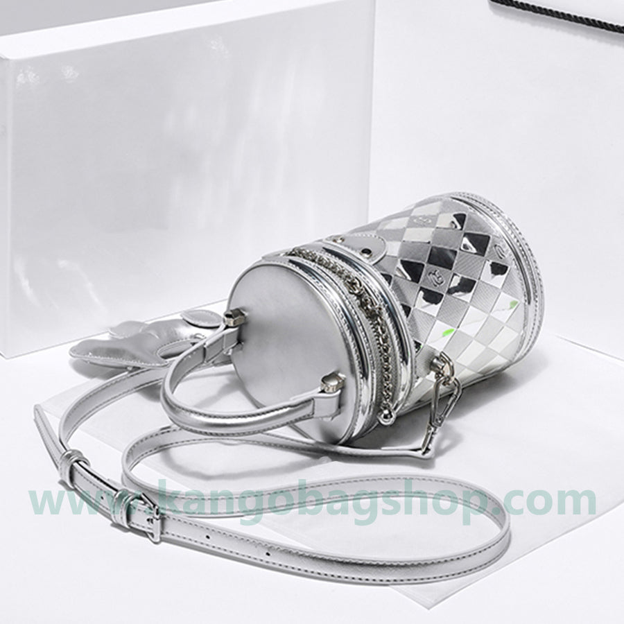 Summer new silver get rich bucket bag senior feeling light luxury handbag shoulder bag