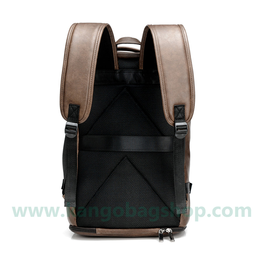 High-capacity backpack men's multi-functional tote bag tide brand portable leather outdoor barrel backpack shoes