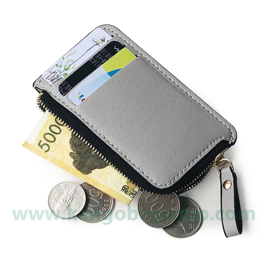 New card bag men's ultra-thin Zipper Change Purse Korean version of Simple Bank credit card sleeve mini card clip