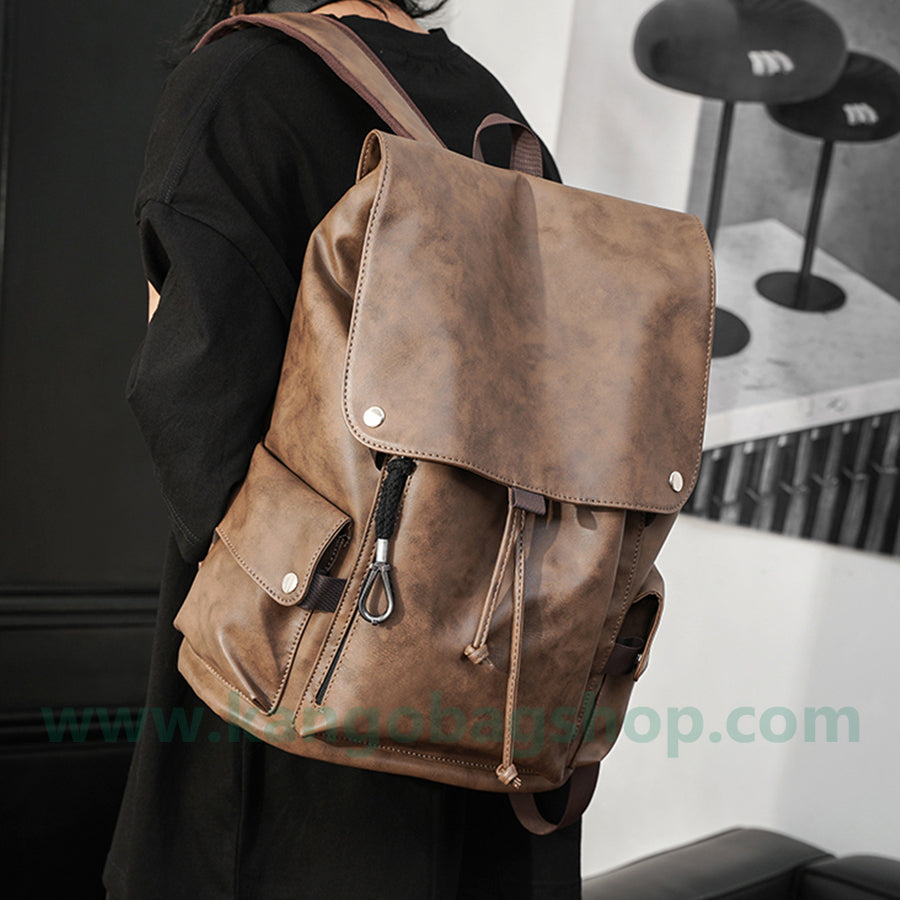 Trend backpack men's leisure waterproof travel bag computer backpack senior high school junior high school college students' schoolbag men's bag