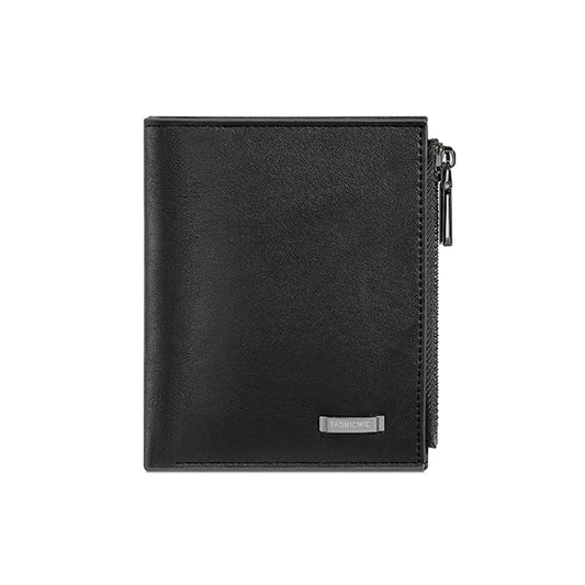 New soft leather simple men's wallet large capacity business wallet men's double zipper walle