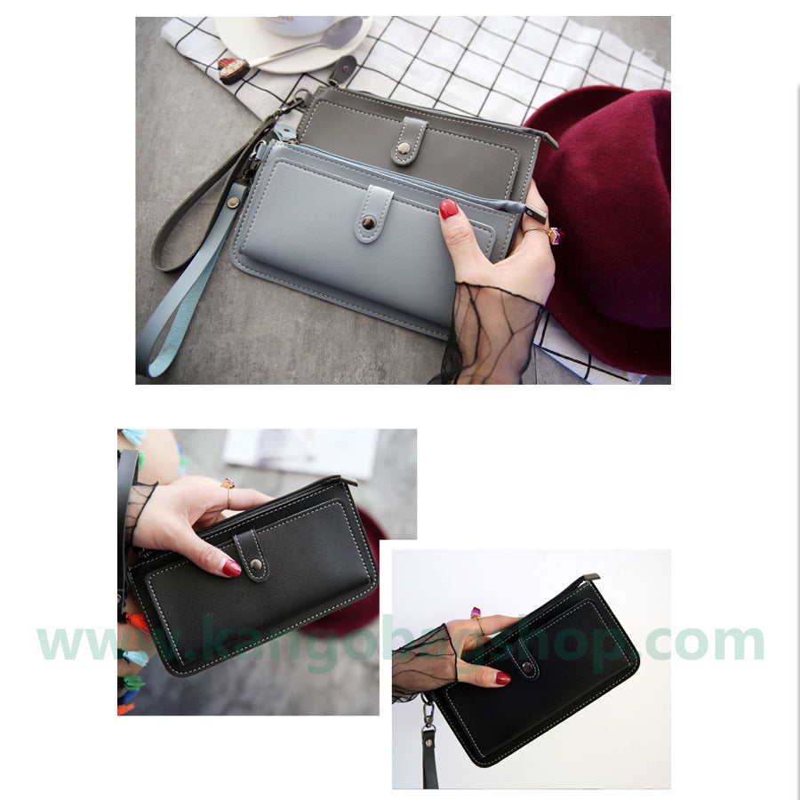 The female section student Harajuku simple small fresh ultra-thin change bit multi-functional mobile phone wallet