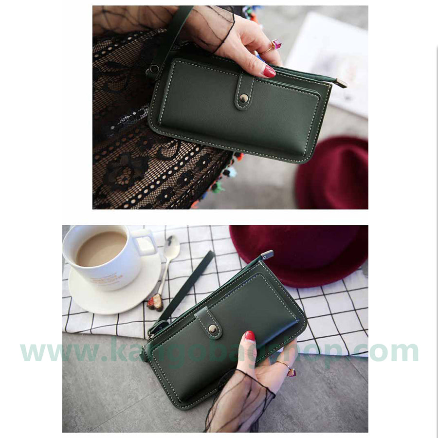 The female section student Harajuku simple small fresh ultra-thin change bit multi-functional mobile phone wallet