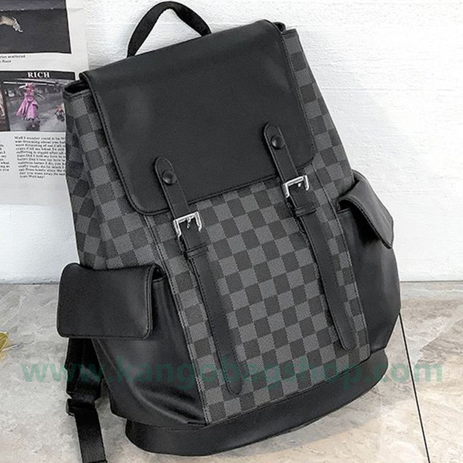 Korean version of the backpack high-capacity male and female plaid backpack backpack schoolbag computer bag