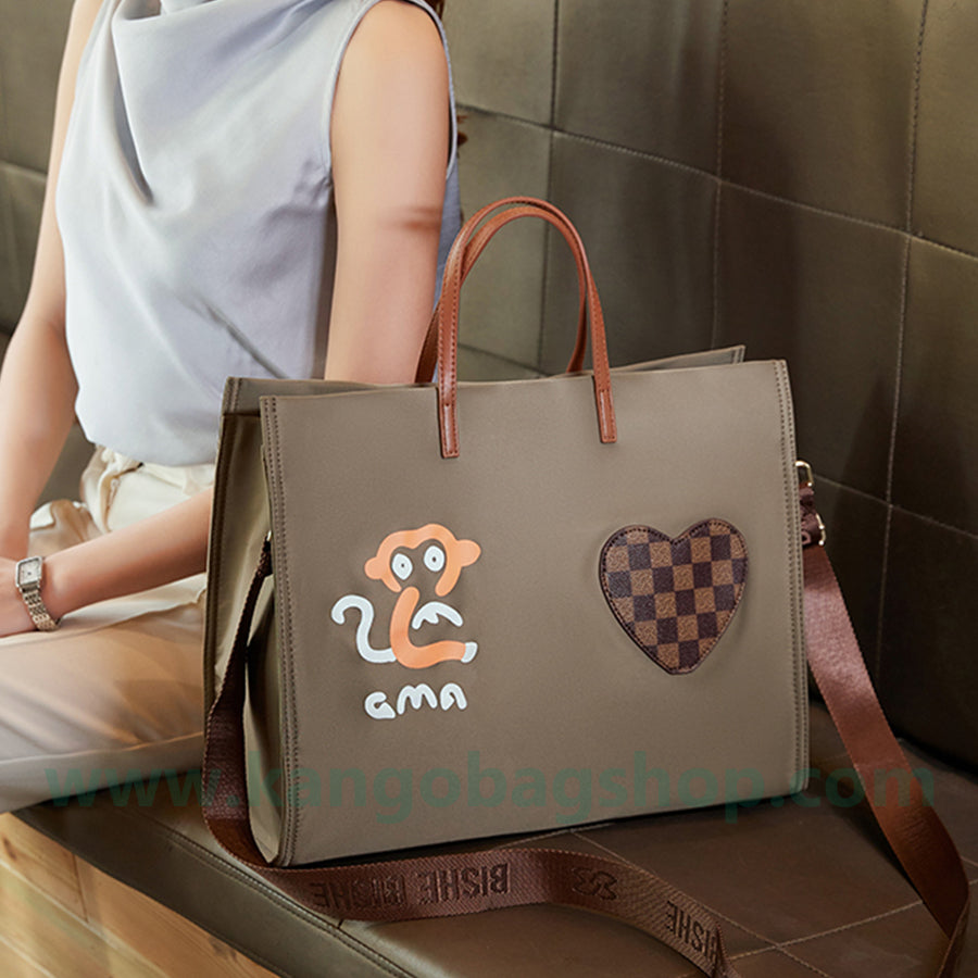 High-capacity cloth bag female messenger new handbag shopping bag fashion one-shoulder travel tote bag summer