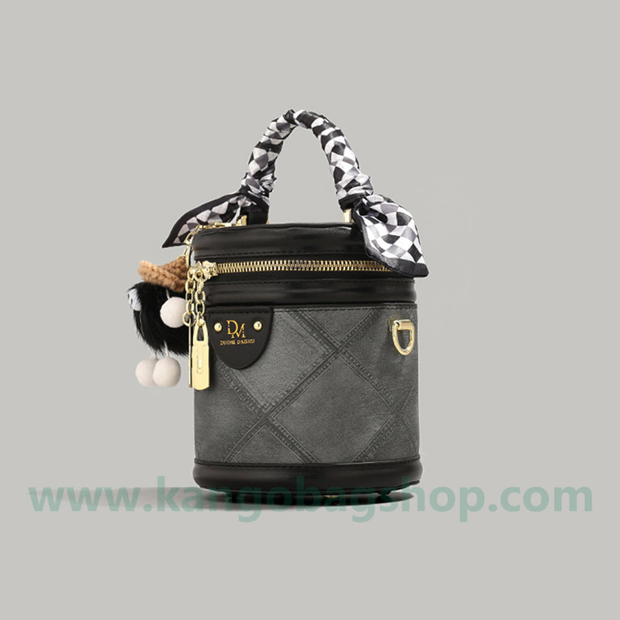 High-grade rhombus bucket bag ladies new scarf tote bag all-round package