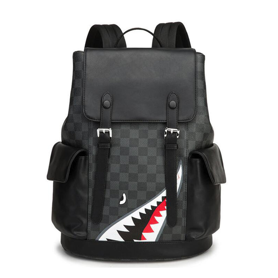 Korean version of the backpack high-capacity male and female plaid backpack backpack schoolbag computer bag