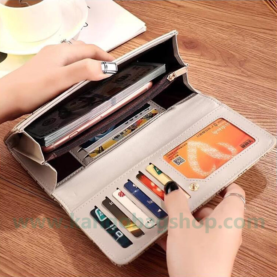 Long purse cell phone bag dual-use lady new card bag two-in-one wallet women's wallet thin