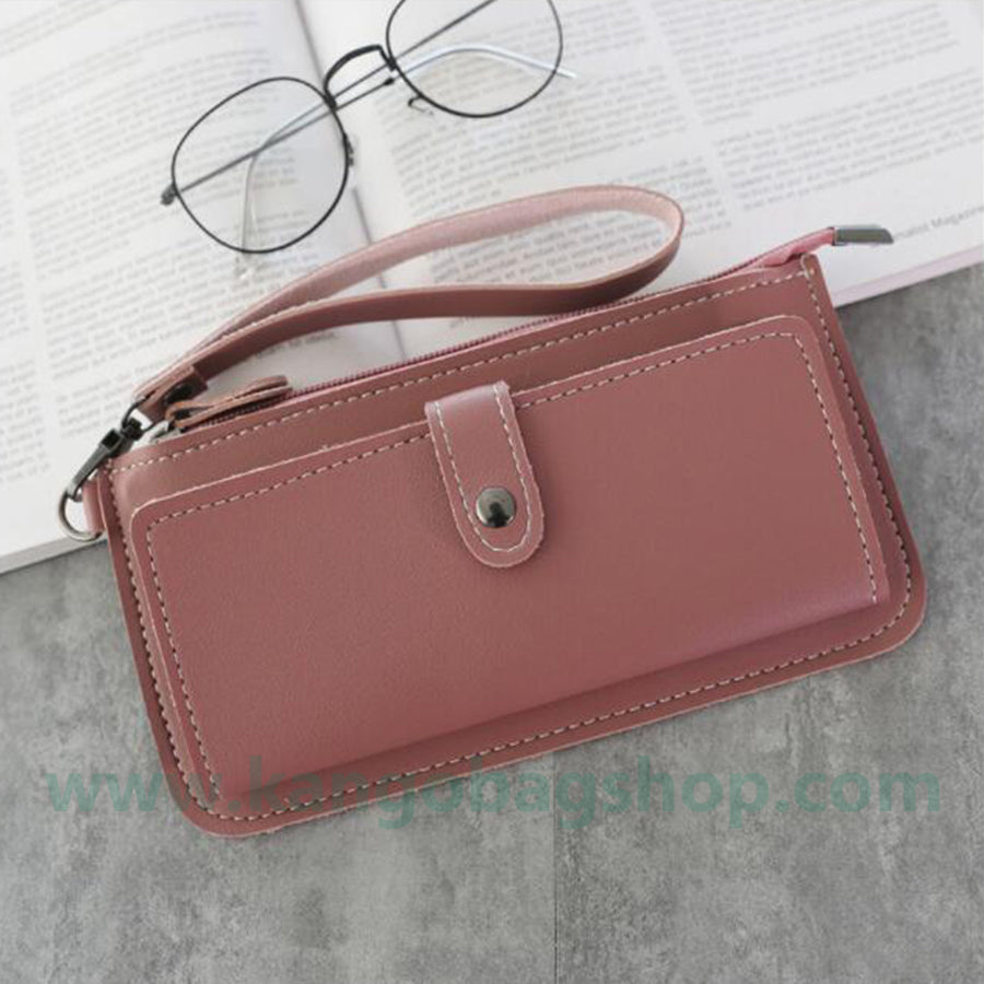 The female section student Harajuku simple small fresh ultra-thin change bit multi-functional mobile phone wallet