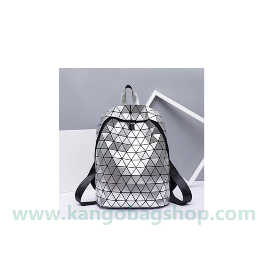 Geometric rhombus backpack women's new fashion summer night-light travel backpack large-capacity backpack