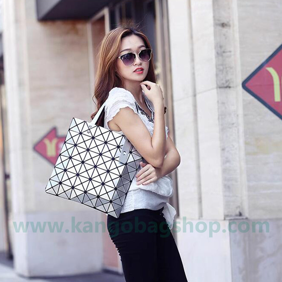 Summer bag women's new fashion shoulder bag folding geometric bag rhombus handbag