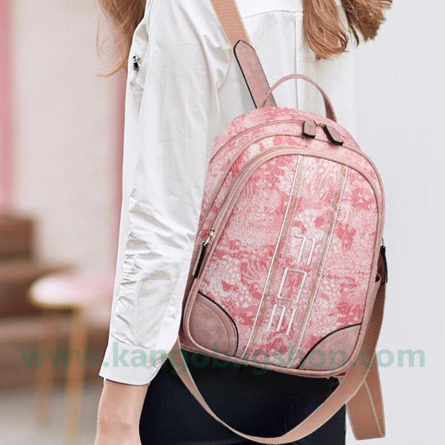 New style embroidered embossed backpack for women to send her mother travel bag go out light retro