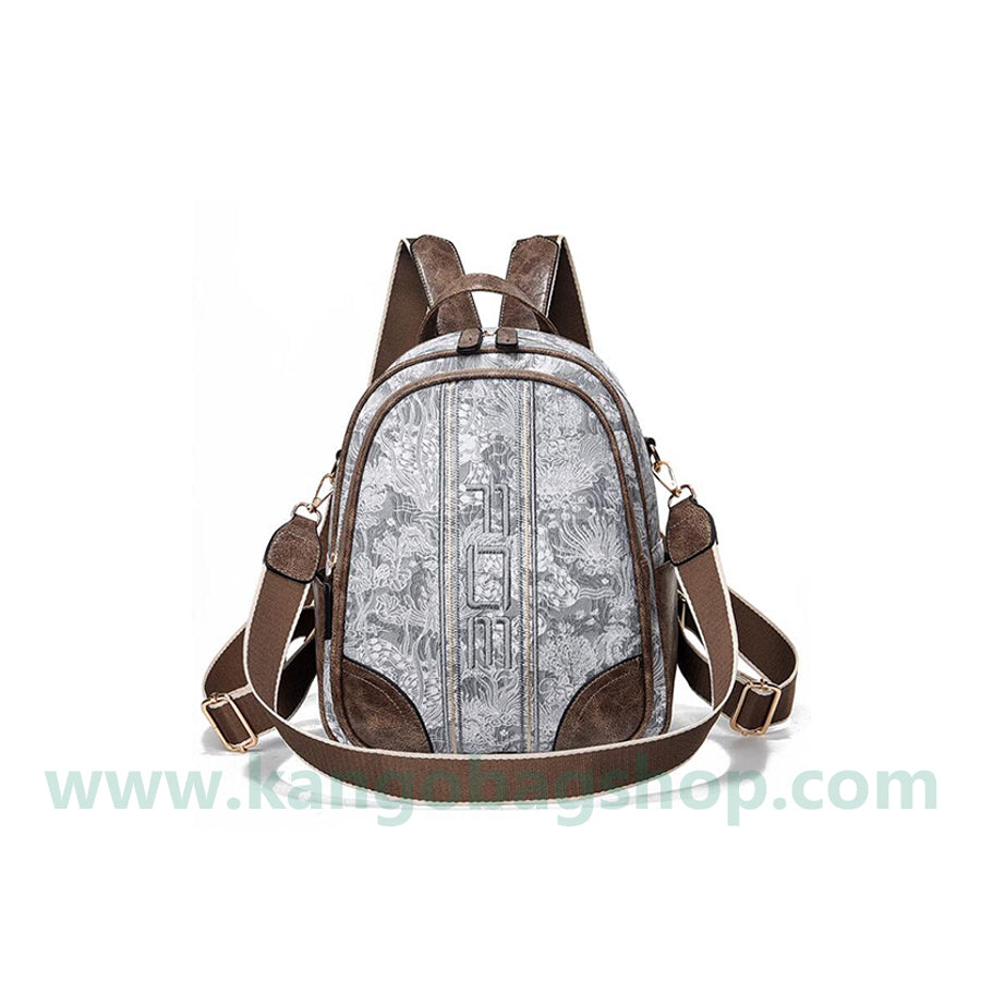 New style embroidered embossed backpack for women to send her mother travel bag go out light retro