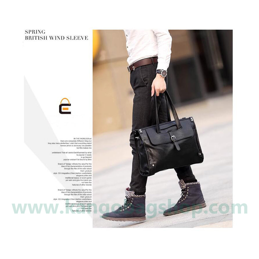 New men's leather handbag briefcase single shoulder bag oblique shoulder bag men's Korean handbag business and leisure bag