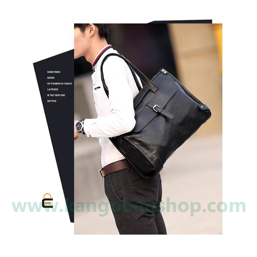 New men's leather handbag briefcase single shoulder bag oblique shoulder bag men's Korean handbag business and leisure bag