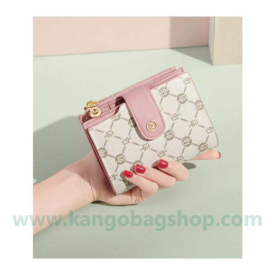 Purse Lady New Fashion Small Pocket Purse small old flower niche design multi-card position card bag