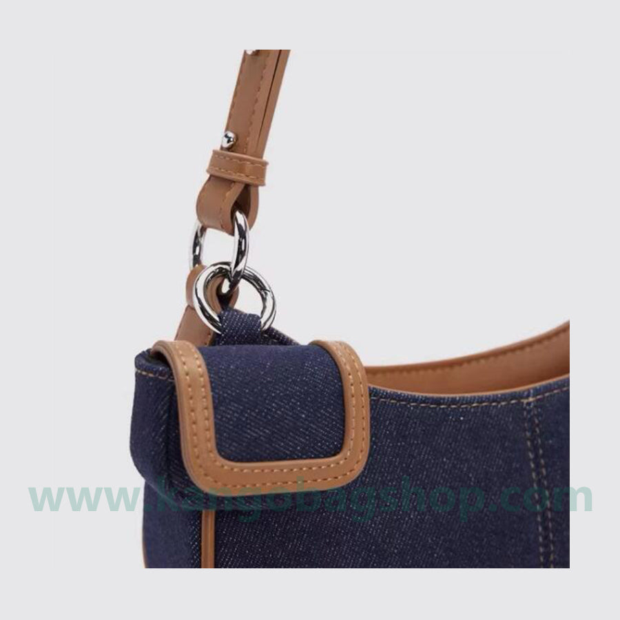 Spring new style ladies color denim casual cross-fit shoulder bag shoulder bag shoulder bag armpit cross-body bag