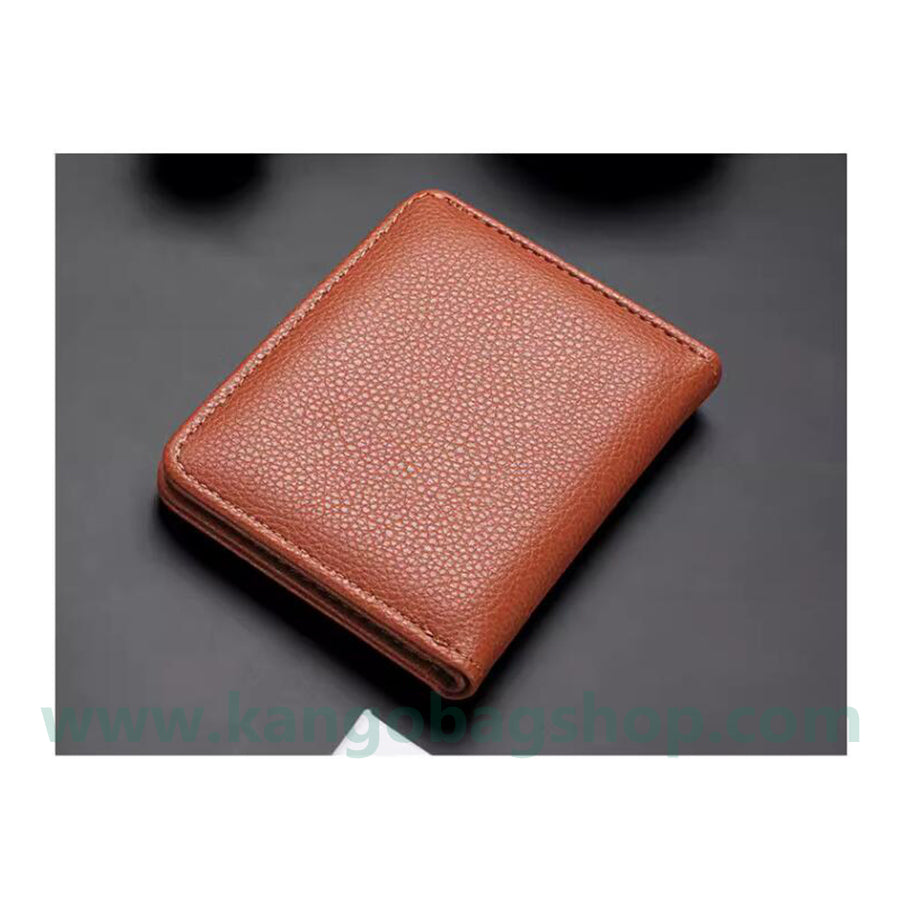 Simple wallet man ultra-thin short wallet card bag one soft wallet thin multi-card position wallet students